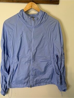 Athleta Women’s Lightweight Hooded Jacket Blue Zip Up Size M